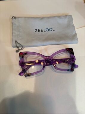 Purple clear BUTTERFLY Eyeglasses Frames 49-18-142 New